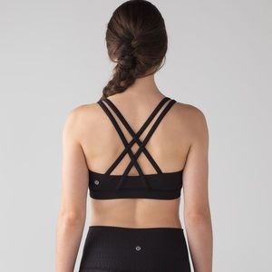 lululemon athletica black energy sports bra